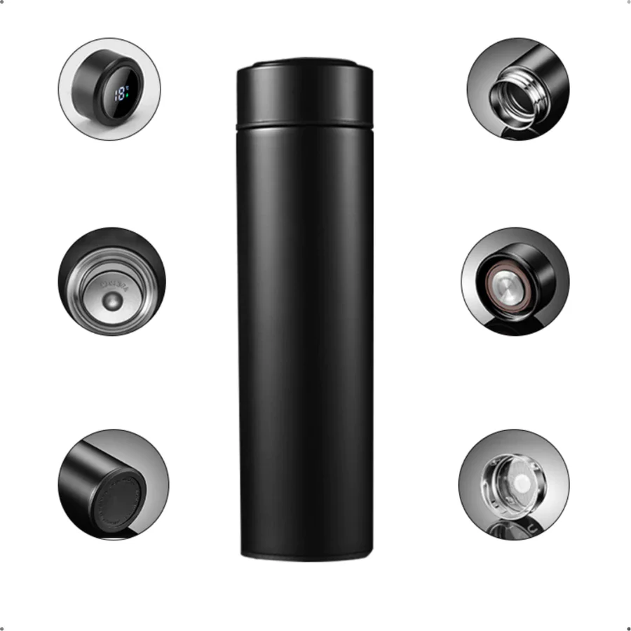 Garrafa Térmica 500ml com Termômetro LED – Aço Inox, Isolamento a Vácuo, Bebida Quente ou Gelada - Image 3