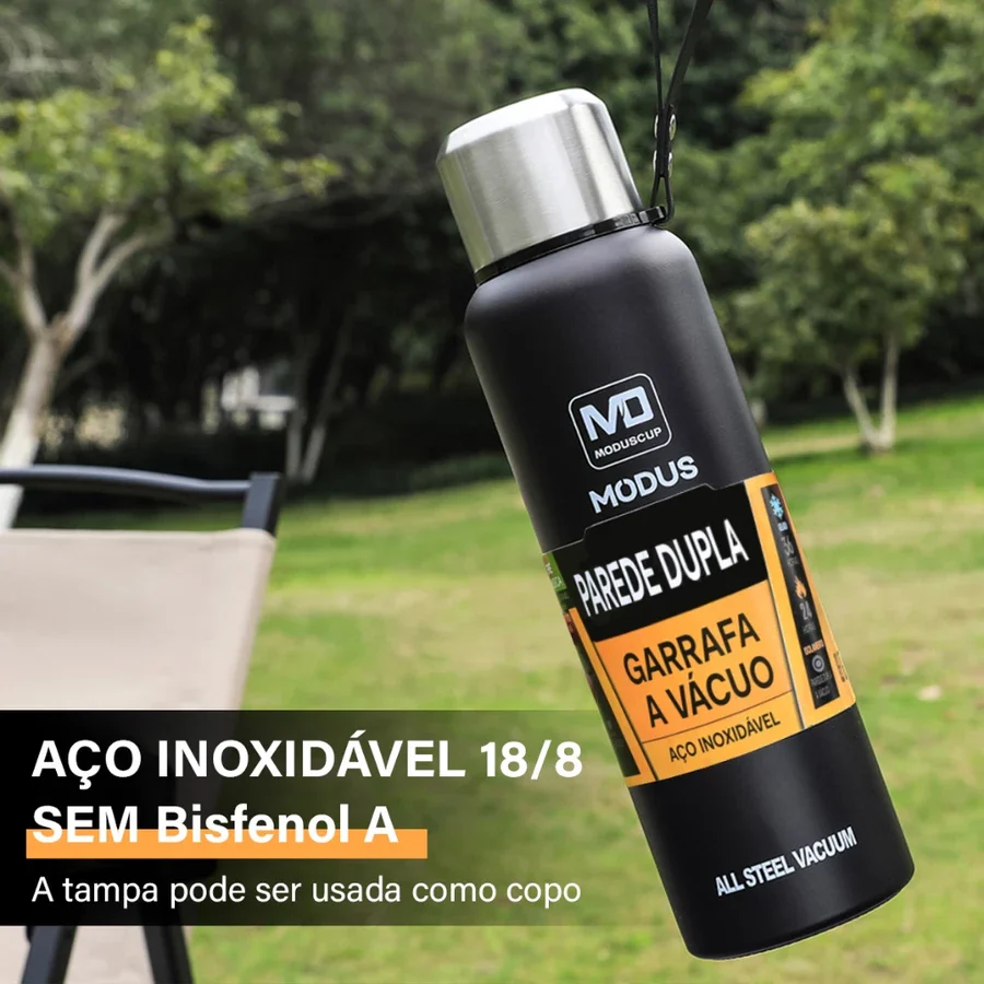 Garrafa Térmica em Aço Inoxidável 650ml / 850ml / 1100ml – Travel à Vácuo, Esportiva e Antivazamento - Image 12