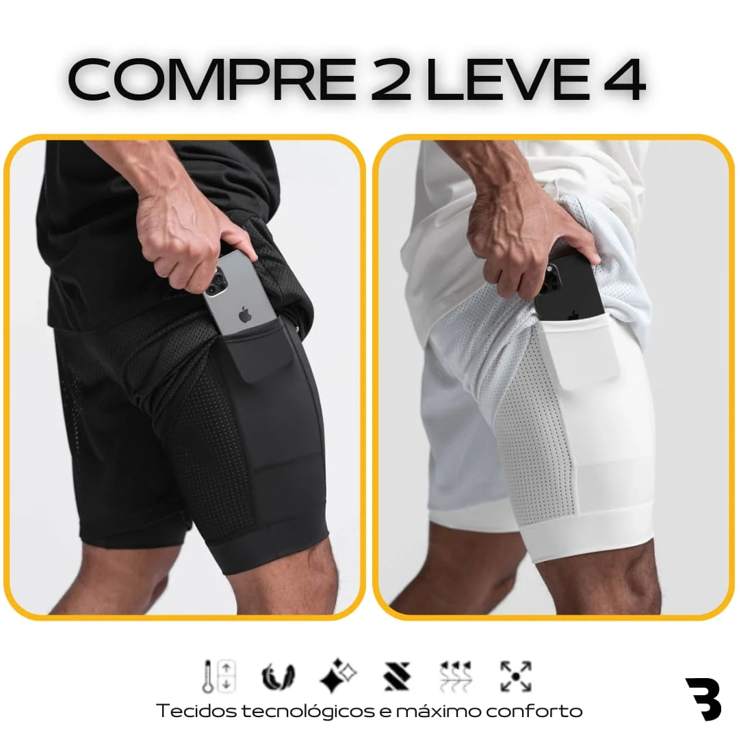 - Kit Shorts Dry-Fit™ de Compressão BZN - COMPRE 2 LEVE 4 - Image 13